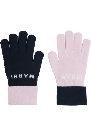 Marni Enfant | Gants mauve et bleu marine à logo