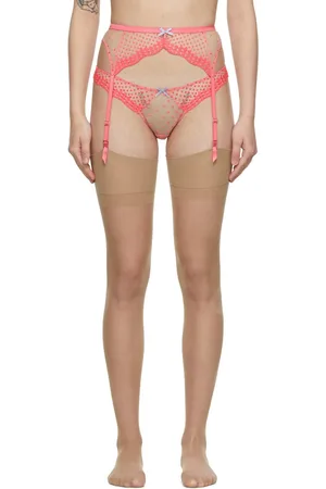 FLEUR DU MAL Porte-jarretelles Dotty rose