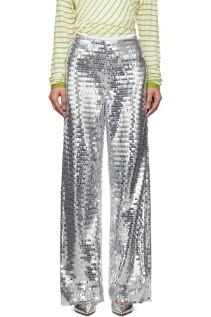 SIMON MILLER Pantalon Pia argenté