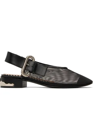 TOGA PULLA Chaussures noires en filet et en cuir