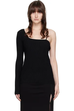 Helmut Lang T-shirt noir à bretelle unique
