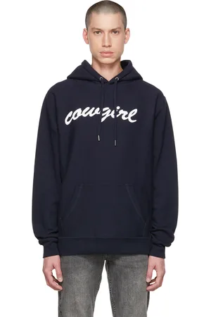 Cowgirl Blue Co Pull à capuche bleu marine à grand logo