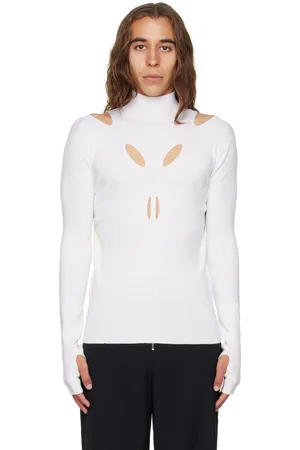 DION LEE Col roulé Skivvy blanc cassé