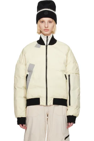 Templa Blouson beige rembourré en duvet à col droit