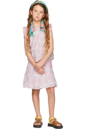 Chloé Enfant | Débardeur rose à motif fleuri et à volants