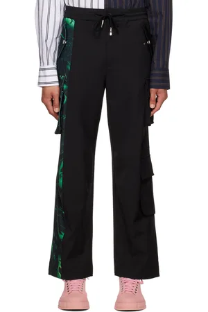Feng Chen Wang Pantalon cargo Lacquerware noir et vert