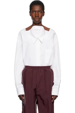 pushBUTTON Chemise blanche à col transformable