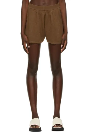 Frenckenberger Short brun clair en cachemire