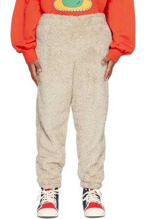 Tiny Cottons Enfant | Pantalon de survêtement beige en sherpa