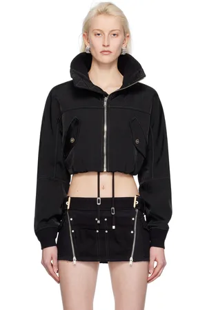 DION LEE Blouson aviateur écourté noir
