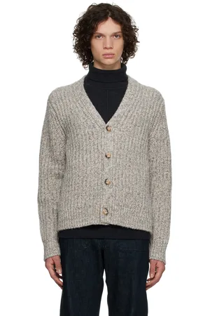Joseph Cardigan côtelé gris