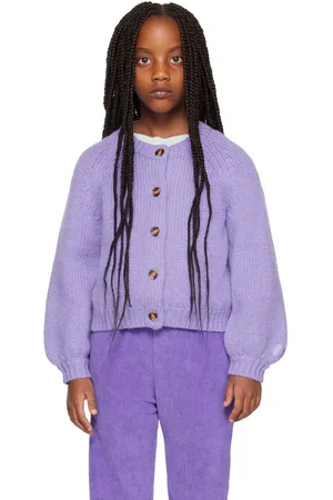 Maed for mini Enfant | Cardigan Violet Vicuna mauve