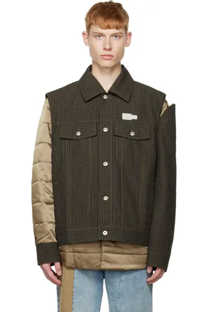 Feng Chen Wang Blouson étagé vert et kaki