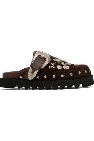 TOGA PULLA Sabots bruns à boucle à ardillon exclusifs à SSENSE