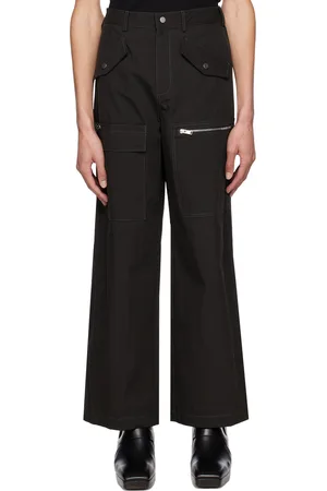 DION LEE Pantalon cargo décontracté noir