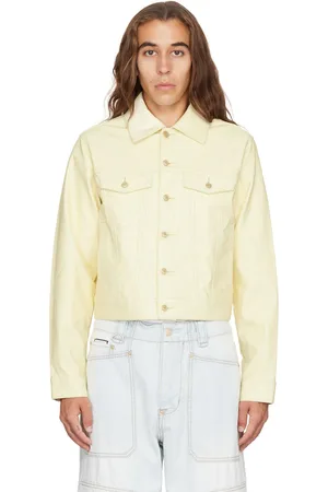 Eytys Blouson jaune en cuir végétalien exclusif à SSENSE