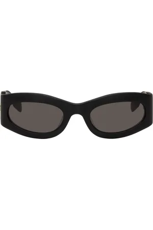 Alexander McQueen Lunettes de soleil ovales noires