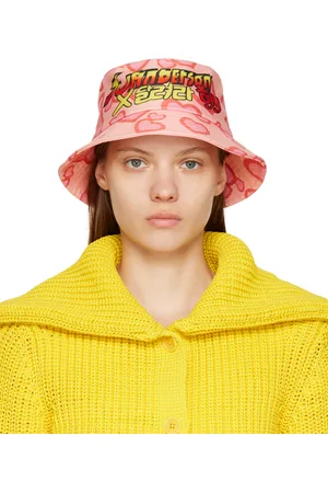 J.W.Anderson Chapeau bob graphique rose édition Run Hany