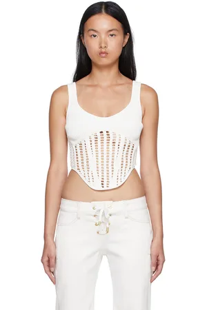 DION LEE Débardeur blanc en viscose recyclée