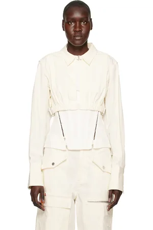 DION LEE Chemise blanc cassé à pattes coulissantes