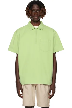 Saturdays NYC Chemise Billy verte à effet délavé