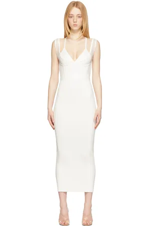 Hervé Léger Robe bustier blanche