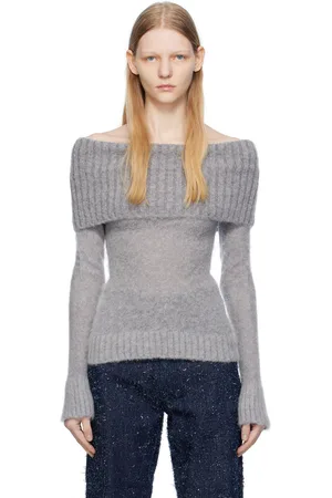 Elleme Pull gris à épaules dénudées