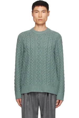 Vince Pull Aran bleu