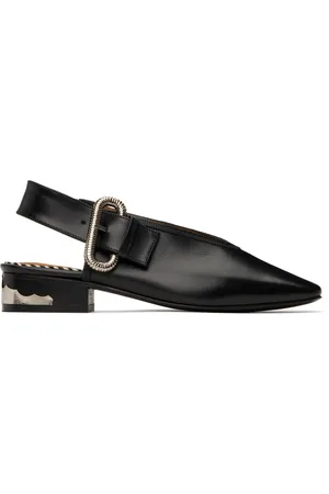 TOGA PULLA Chaussures noires en cuir exclusives à SSENSE