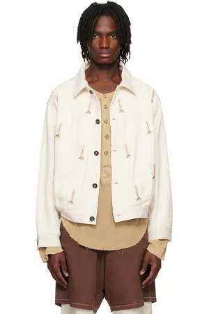 Kartik Research Blouson blanc cassé à plis