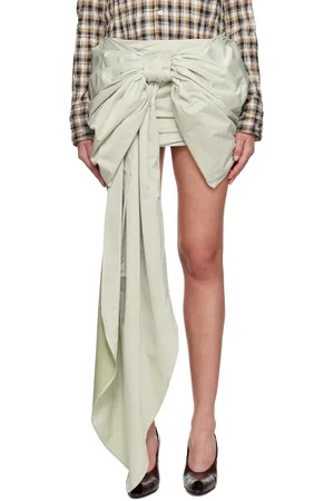 Acne Studios Minijupe verte à boucle décorative