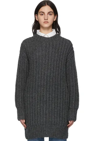 Ami Pull gris en tricot de laine