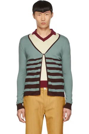 Lukhanyo Mdingi Cardigan bleu en coton