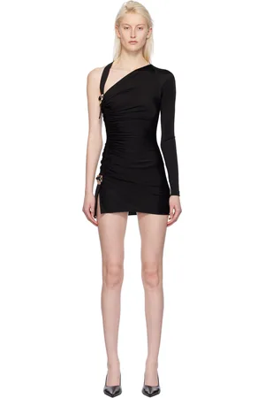 DION LEE Robe courte noire à manche