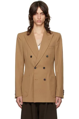 DRIES VAN NOTEN Veston ajusté brun clair