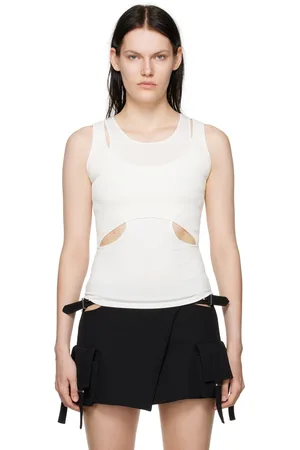 DION LEE Débardeur Interlink blanc
