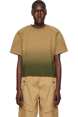 DION LEE T-shirt dégradé kaki
