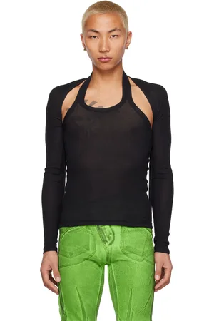 DION LEE T-shirt modulaire noir