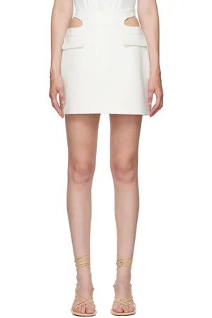 DION LEE Minijupe blanche à découpes