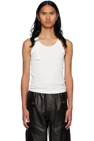 DION LEE Débardeur blanc à bretelle coulissante