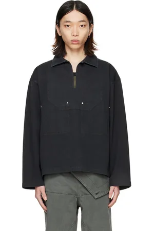 DION LEE Chemise noire à rivets
