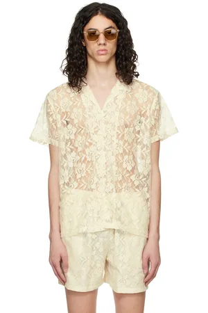 HARAGO Chemise graphique blanc cassé
