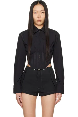 DION LEE Chemise de tailleur noire