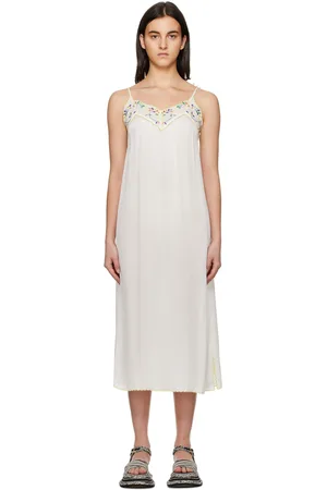 See by Chloé Robe midi blanche à ornements brodés