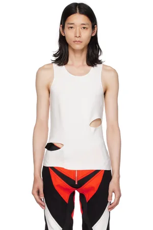 DION LEE Débardeur blanc à découpes