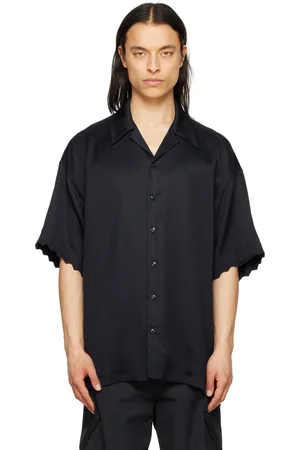 Cornerstone Chemise bleu marine à revers festonnés