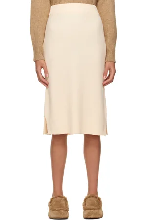 Max Mara Jupe midi Egizi blanc cassé