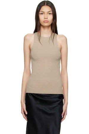 Helmut Lang Débardeur taupe en polyester
