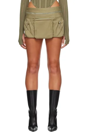 DION LEE Minijupe cargo utilitaire verte