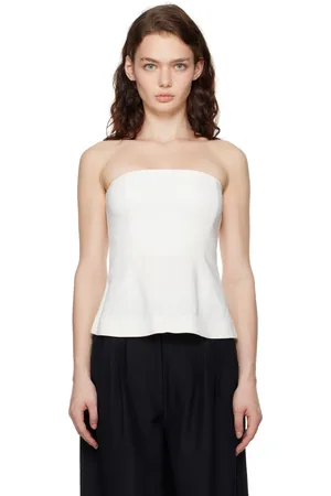 CO Haut tube de style bustier blanc cassé
